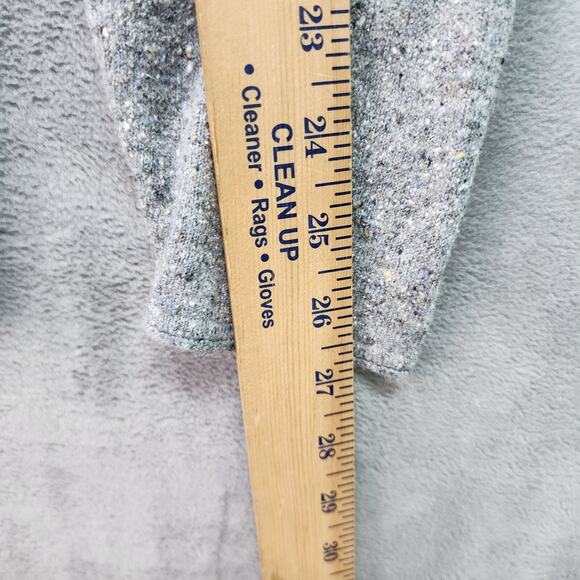 Billy Reid Sweater Mens Large V-Neck Silk Wool Gray Heather Lightweight Italy - Picture 9 of 12